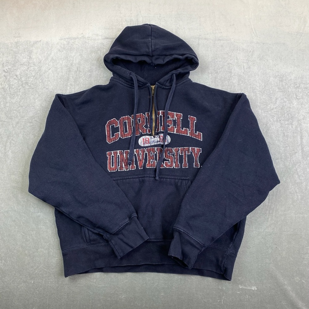 Cornell University‎ Hoodie Navy Pullover Mens Medium
